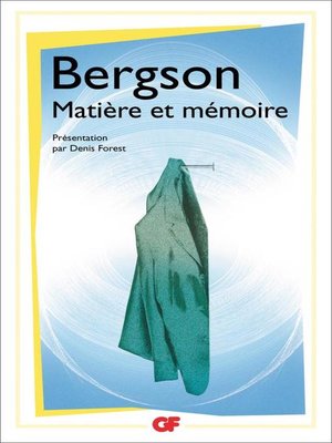cover image of Matière et mémoire